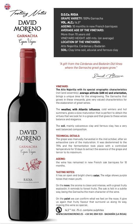David Moreno Garnacha von Cepas Viejas