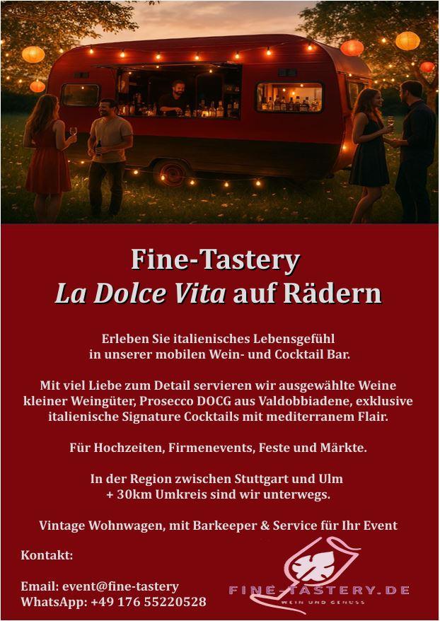 Vino Experience 8 Weine erleben, bis 20 Gäste, Antipasti, 3 Stunden