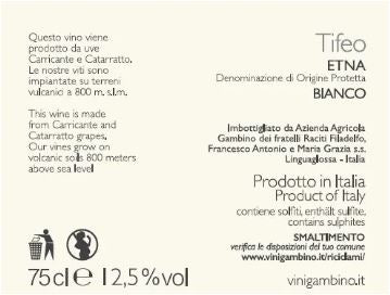 TIFEO BIANCO 2023 DOC Etna