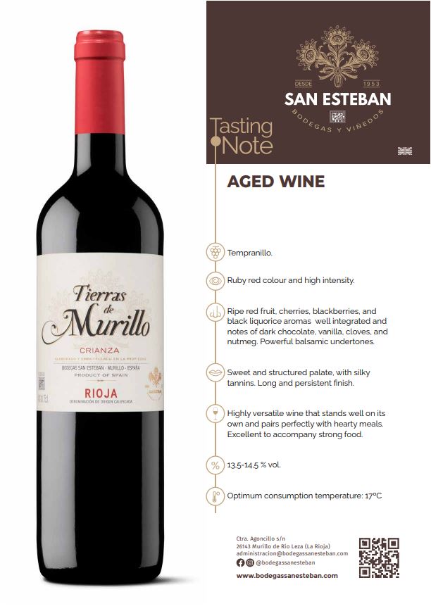 TIERRAS DE MURILLO Tinto Crianza DOCa Rioja