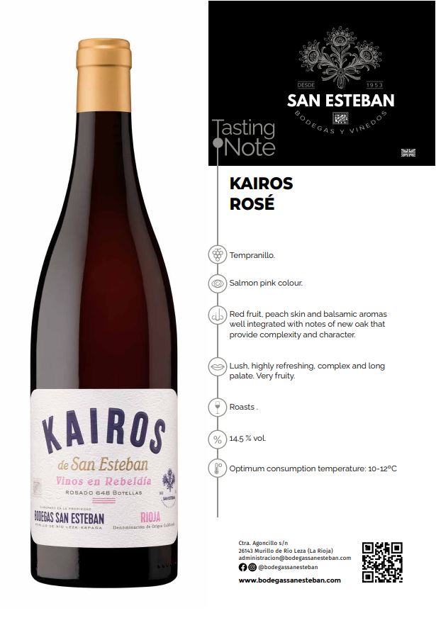 KAIROS de San Esteban Vinos en Rebeldia Rosado DOCa Rioja