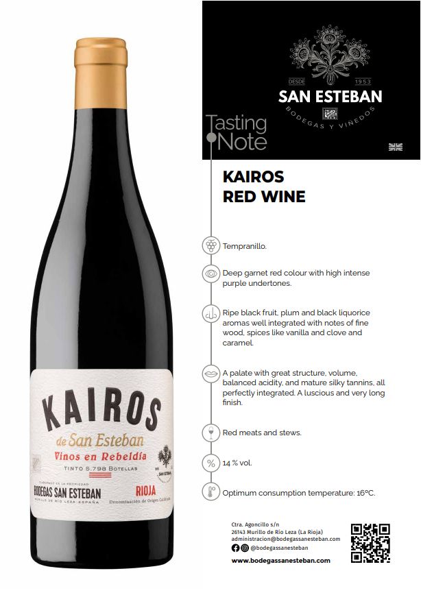 KAIROS de San Esteban Vinos en Rebeldia Tinto DOCa Rioja