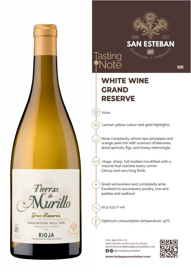 TIERRAS DE MURILLO Blanco GRAN RESERVA DOCa Rioja